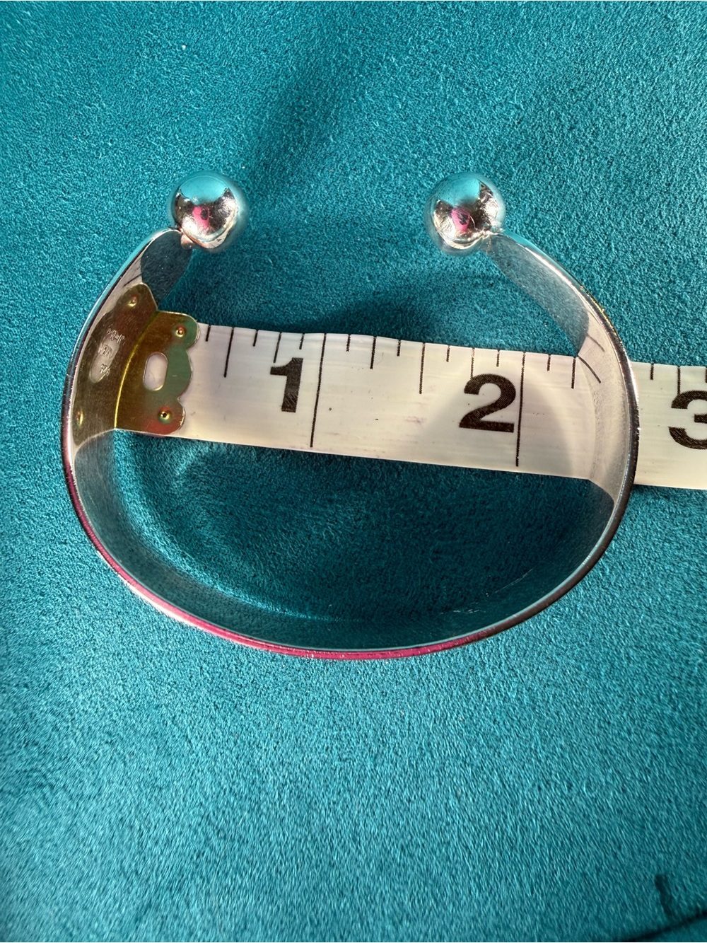 Vintage Taxco Mexico 925 Sterling Silver Modernist Ball Cuff Bracelet 25g - Picture 7 of 11